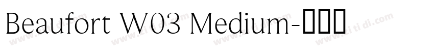 Beaufort W03 Medium字体转换